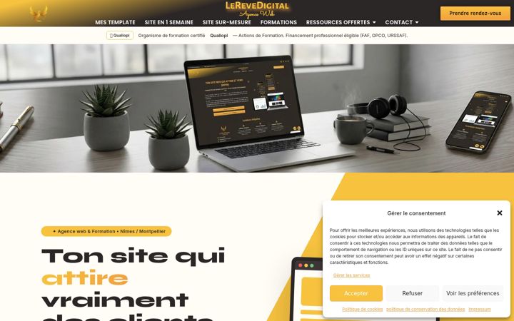 Screenshot of lerevedigital.fr
