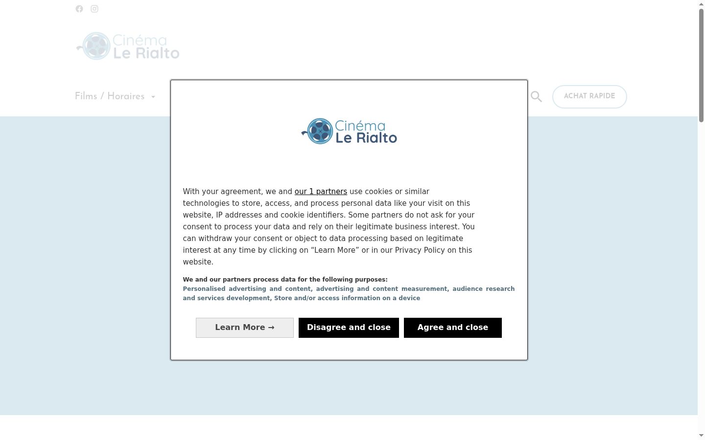 Screenshot van de toestemmingsbanner zoals getoond vóór enige interactie
