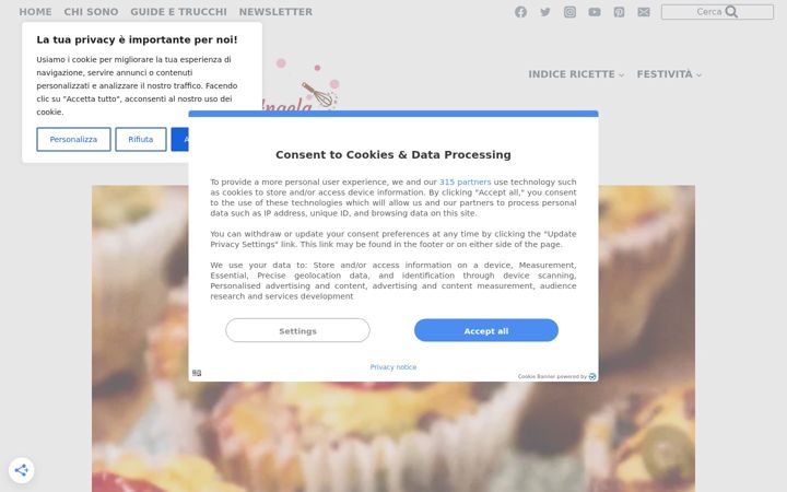 Screenshot of lericettediangela.com