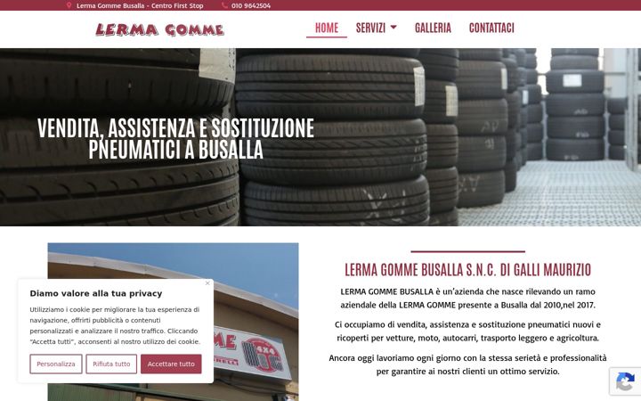 Screenshot of lermagommebusallasnc.it