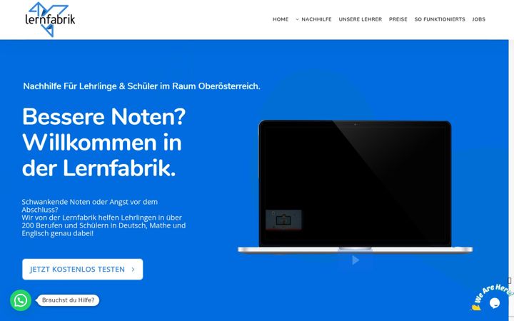 Screenshot of lern-fabrik.at