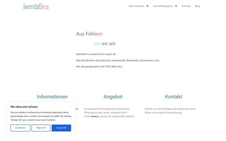 Screenshot of lernboks.de