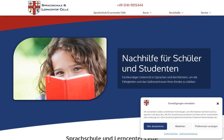 Screenshot of lerncenter-celle.de