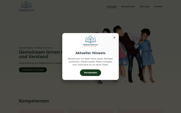 Screenshot of lerncoaching-zug.ch