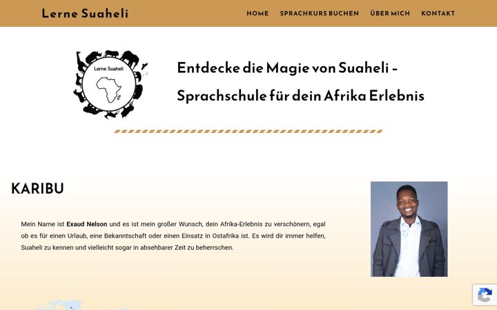 Screenshot of lerne-suaheli.ch