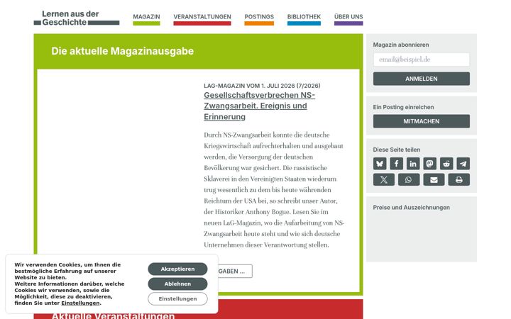 Screenshot of lernen-aus-der-geschichte.de