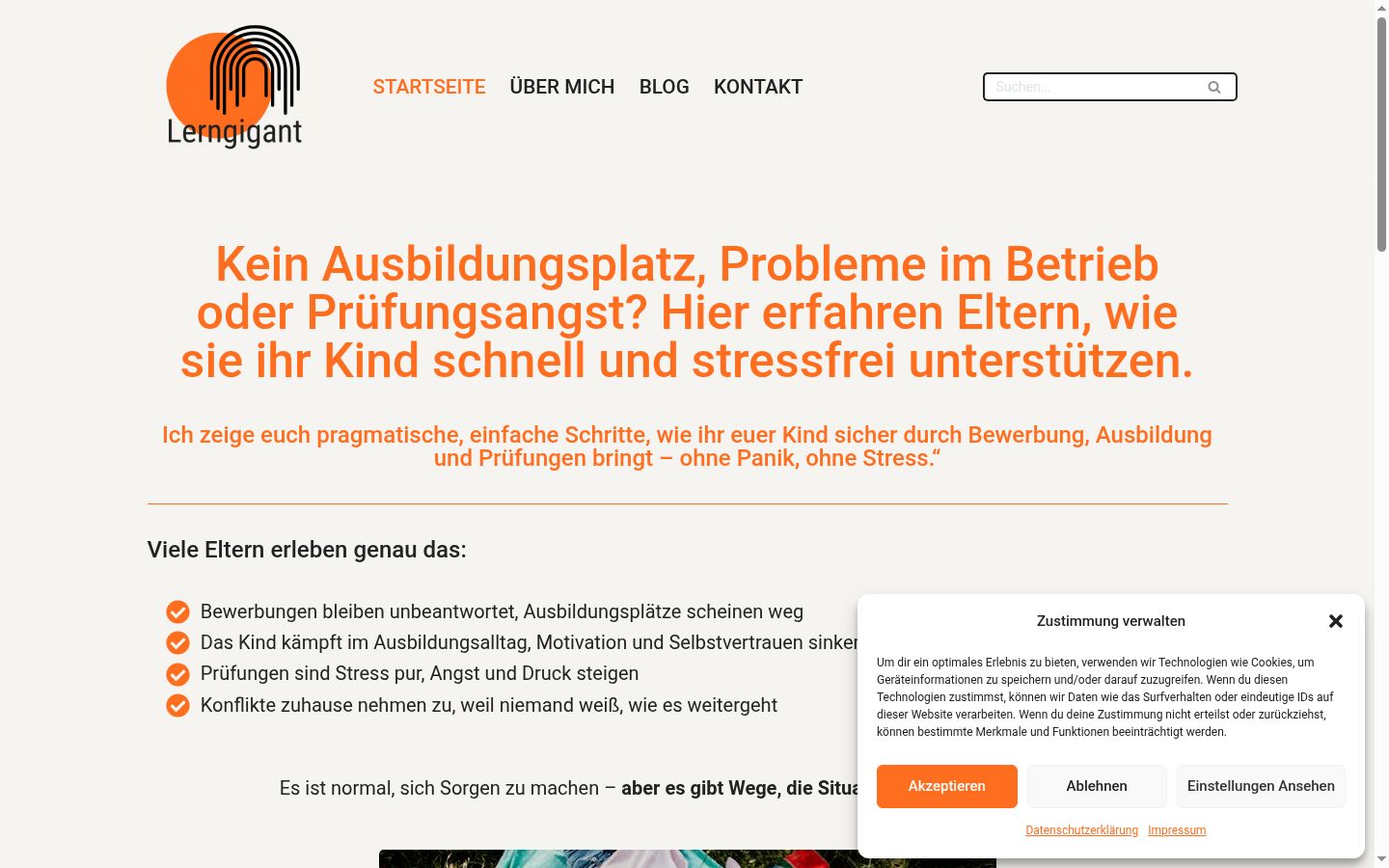 Ekrānuzņēmums ar piekrišanas baneri, kas tika rādīts pirms jebkādas mijiedarbības
