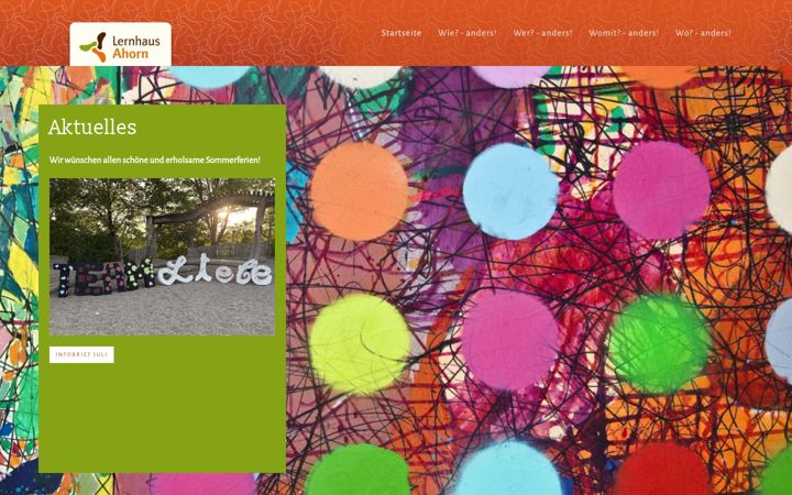 Screenshot of lernhaus-ahorn.de
