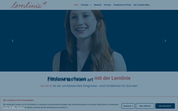 Screenshot of lernlinie.de