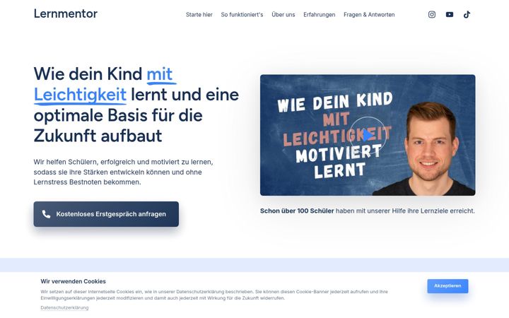 Screenshot of lernmentor.de