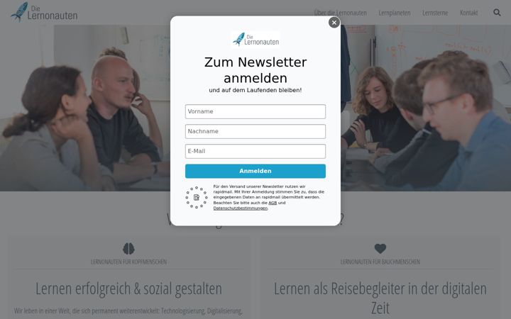 Screenshot of lernonauten.de