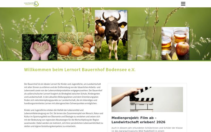 Screenshot of lernort-bauernhof-bodensee.de