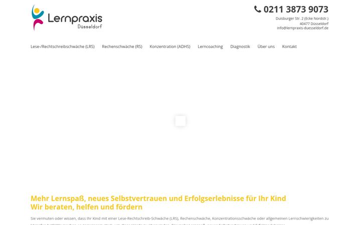 Screenshot of lernpraxis-duesseldorf.de