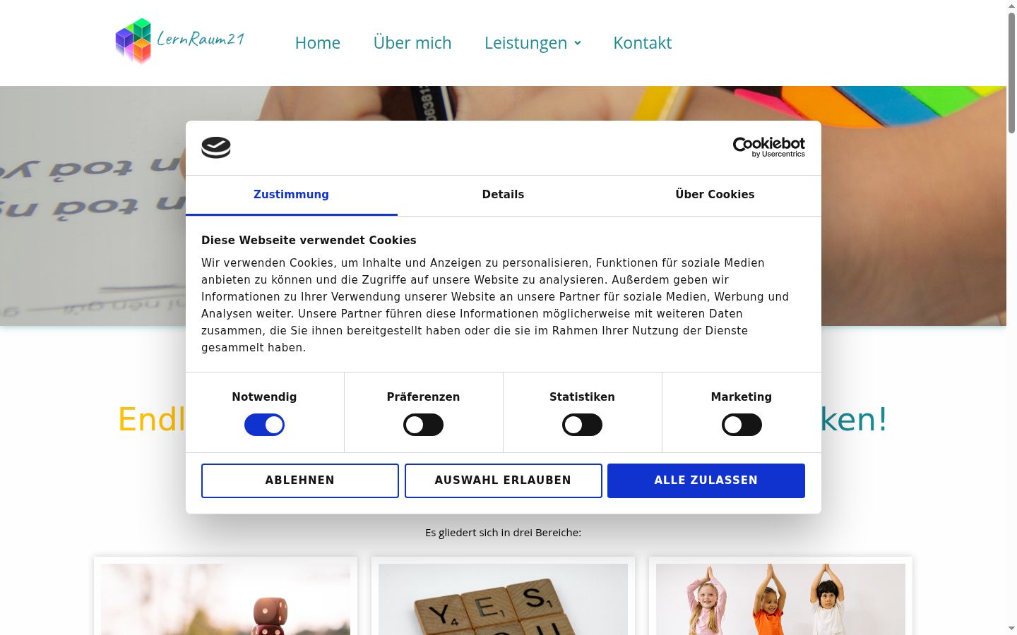 Screenshot tal-banner tal-kunsens muri qabel kwalunkwe interazzjoni