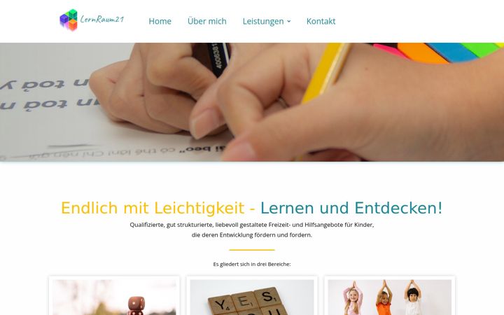 Screenshot of lernraum21.de