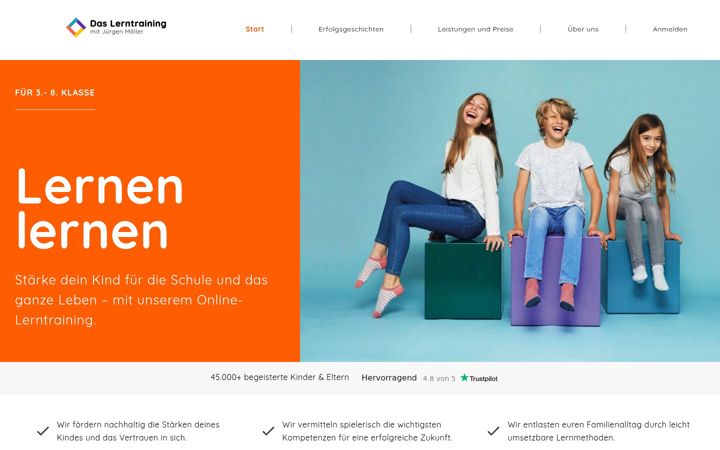 Screenshot of lerntraining.de