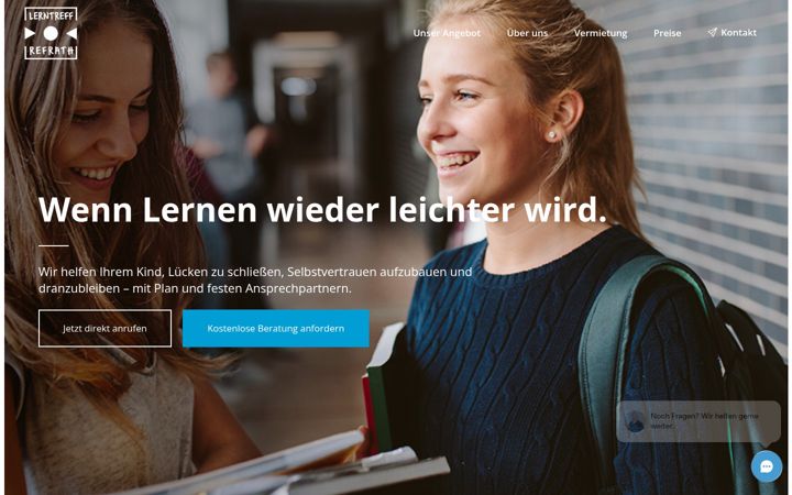Screenshot of lerntreff-refrath.de