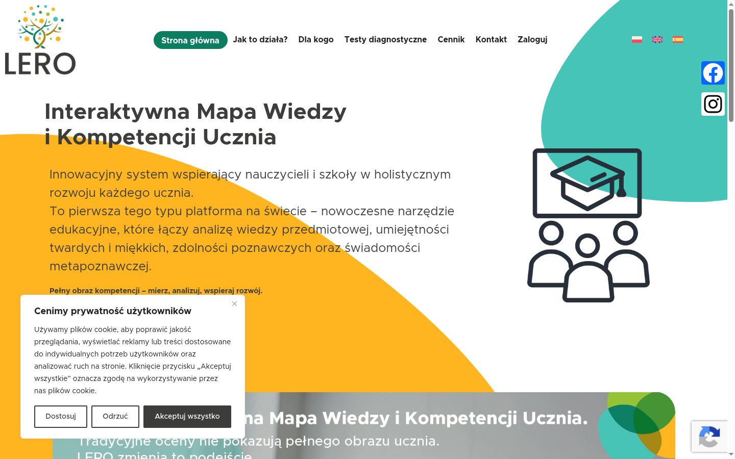 Ekrānuzņēmums ar piekrišanas baneri, kas tika rādīts pirms jebkādas mijiedarbības