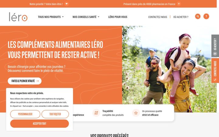 Screenshot of lero.fr