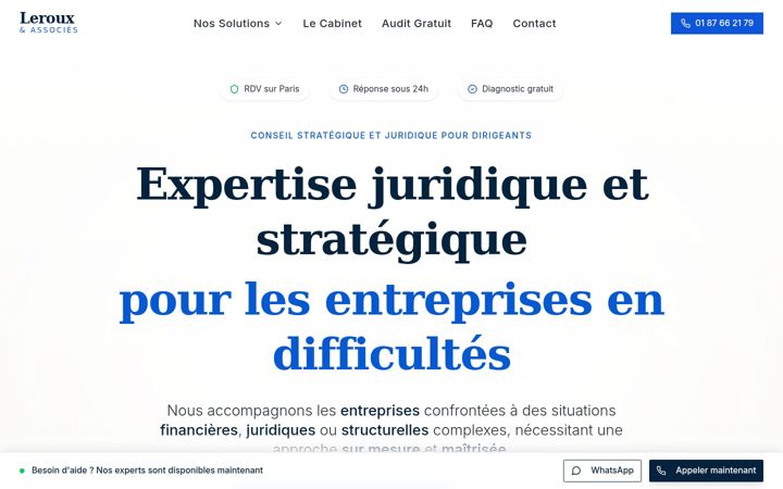 Screenshot of leroux-associes.com