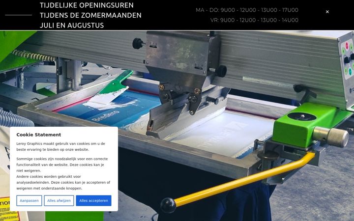 Screenshot of leroygraphics.be