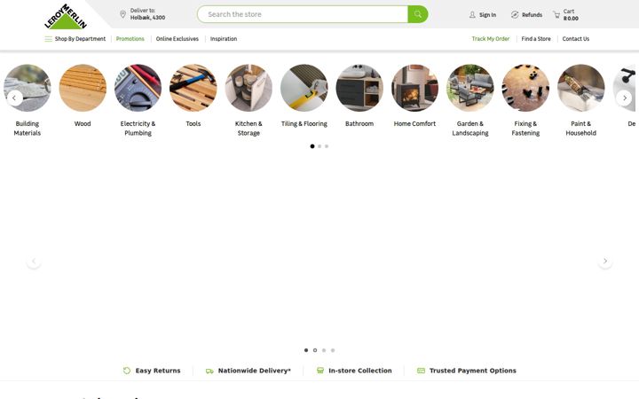 Screenshot of leroymerlin.co.za