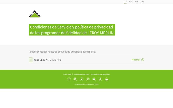 Screenshot of leroymerlinrgpd.es