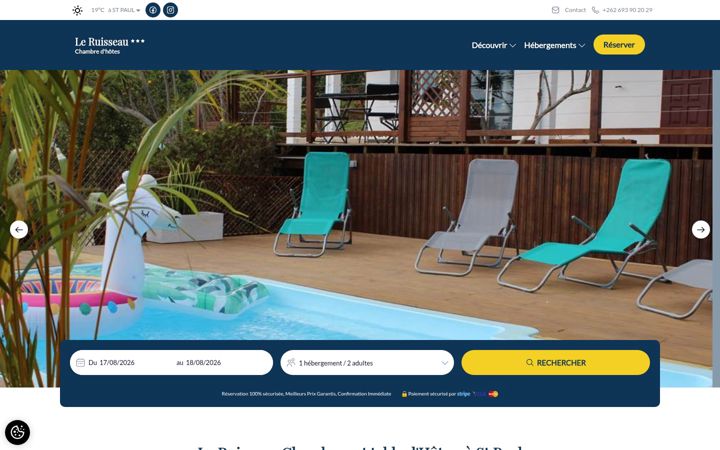 Screenshot of leruisseau974.com