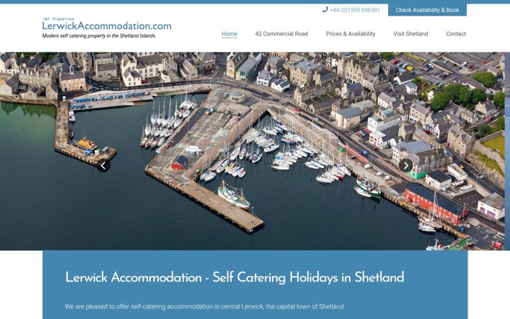 Screenshot of lerwickaccommodation.com