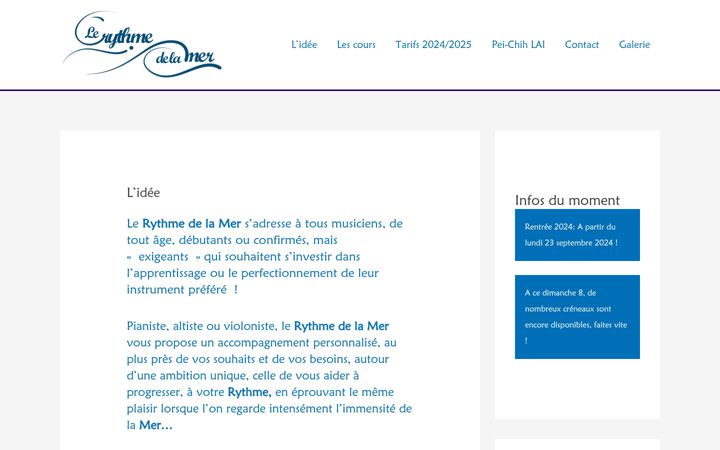 Screenshot of lerythmedelamer.fr