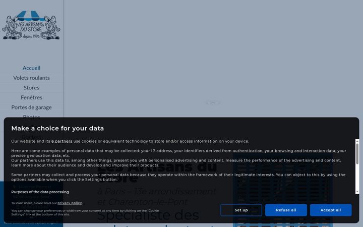 Screenshot of les-artisans-du-store.fr
