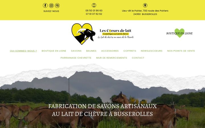 Screenshot of les-coeurs-de-lait.com