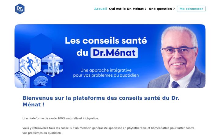 Screenshot of les-conseils-sante-du-dr-menat.com