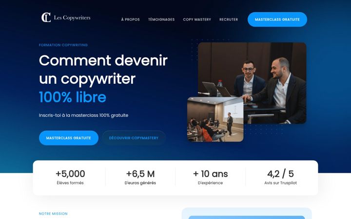 Screenshot of les-copywriters.com