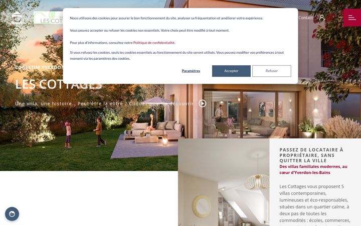 Screenshot of les-cottages.ch