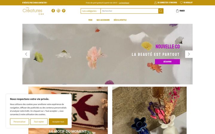 Screenshot of les-creatures.com