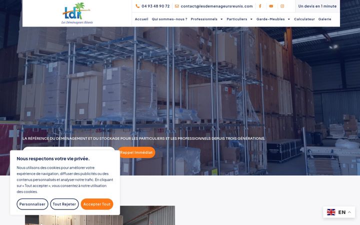 Screenshot of les-demenageurs-reunis.com