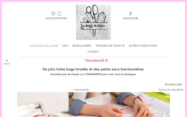 Screenshot of les-doigts-de-lutine.fr
