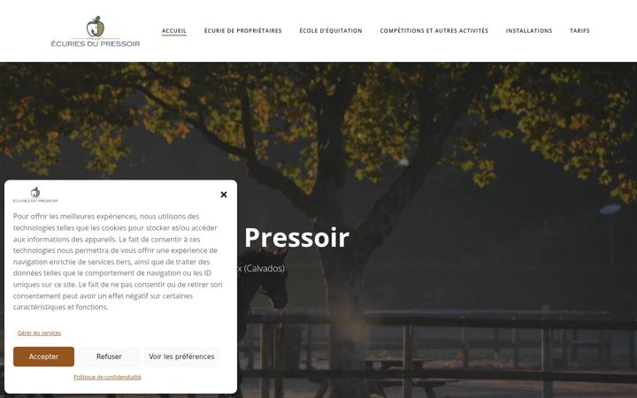 Screenshot of les-ecuries-du-pressoir.fr