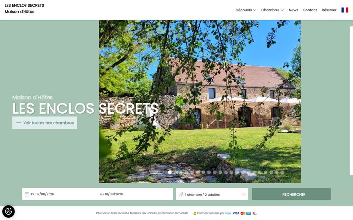 Screenshot of les-enclos-secrets.com