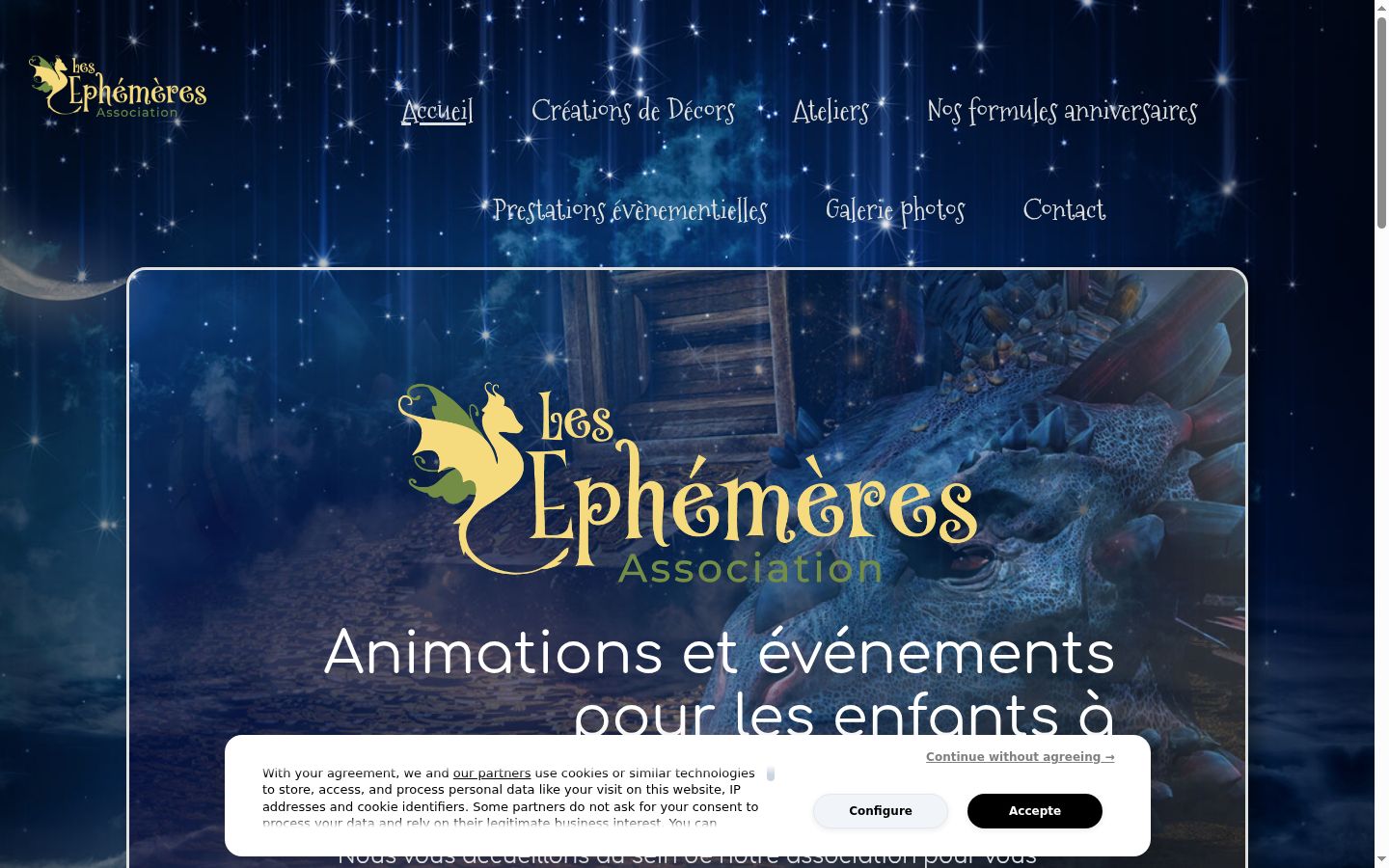Screenshot tal-banner tal-kunsens muri qabel kwalunkwe interazzjoni