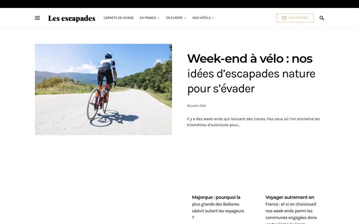 Screenshot of les-escapades.fr