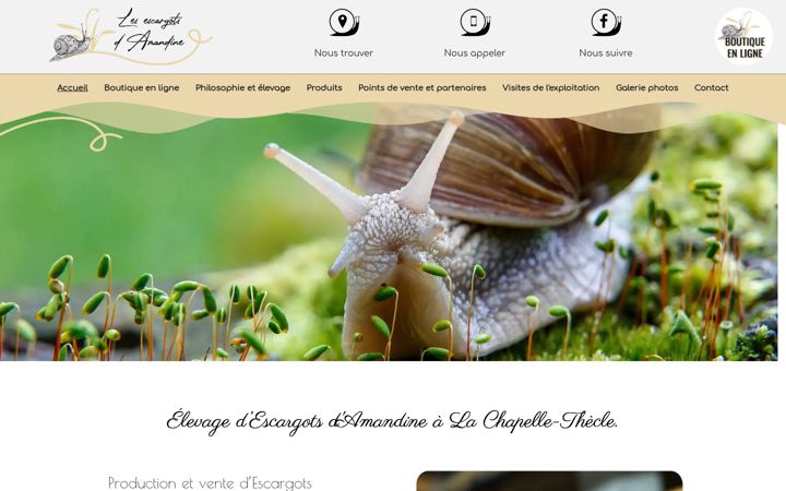 Screenshot of les-escargots-damandine.fr
