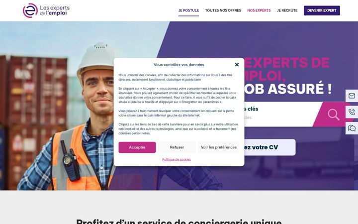 Screenshot of les-experts-de-lemploi.fr