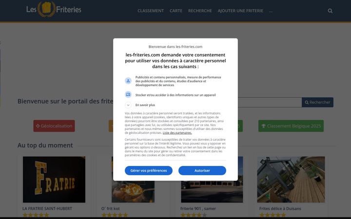 Screenshot of les-friteries.com
