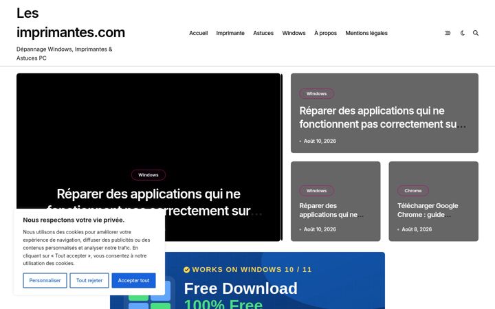 Screenshot of les-imprimantes.com