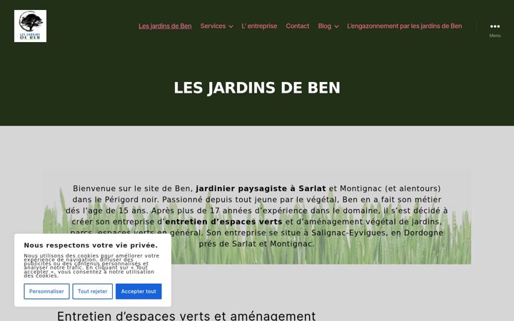 Screenshot of les-jardins-de-ben.com