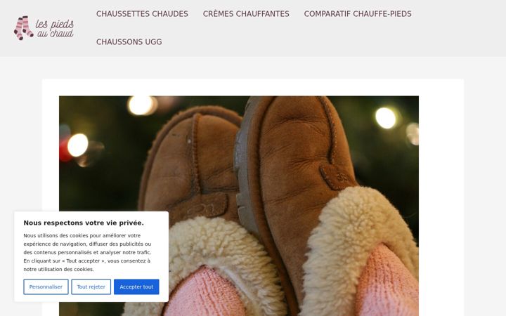 Screenshot of les-pieds-au-chaud.fr