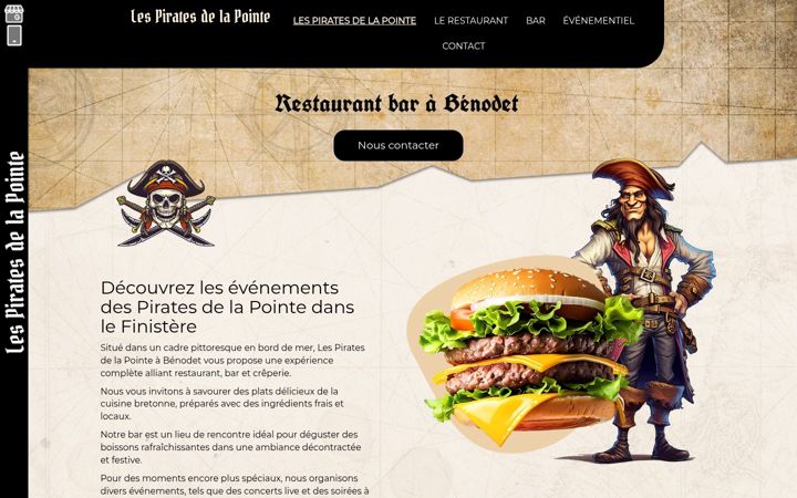 Screenshot of les-pirates-de-la-pointe-restaurant.fr
