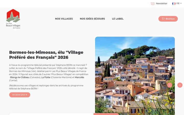 Screenshot of les-plus-beaux-villages-de-france.org